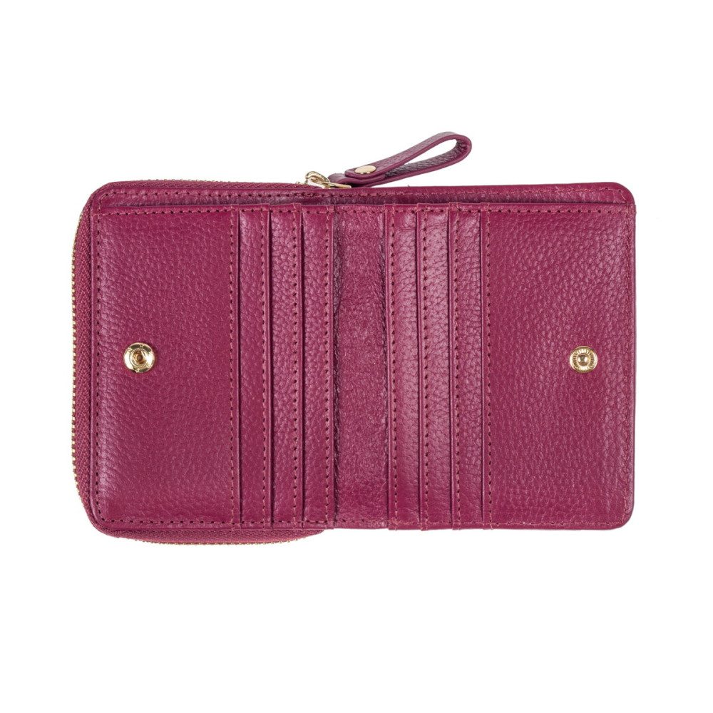 Женский кожаный кошелек Ashwood Y50 Rasberry (Малиновый)
