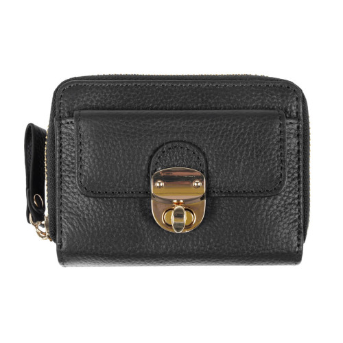 Женский кожаный кошелек Ashwood Y50 Black (Черный)