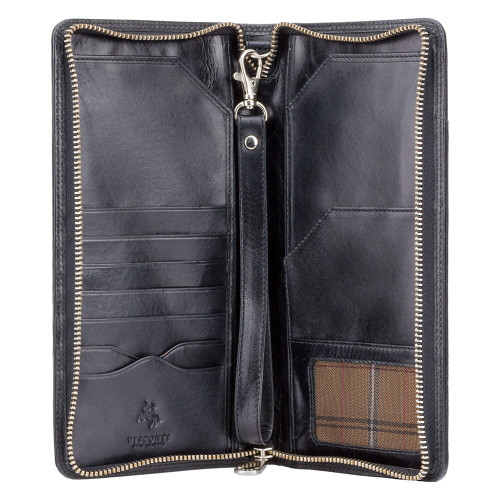 Чоловічий клатч (тревелер) Visconti MZ101 Wing (Black)