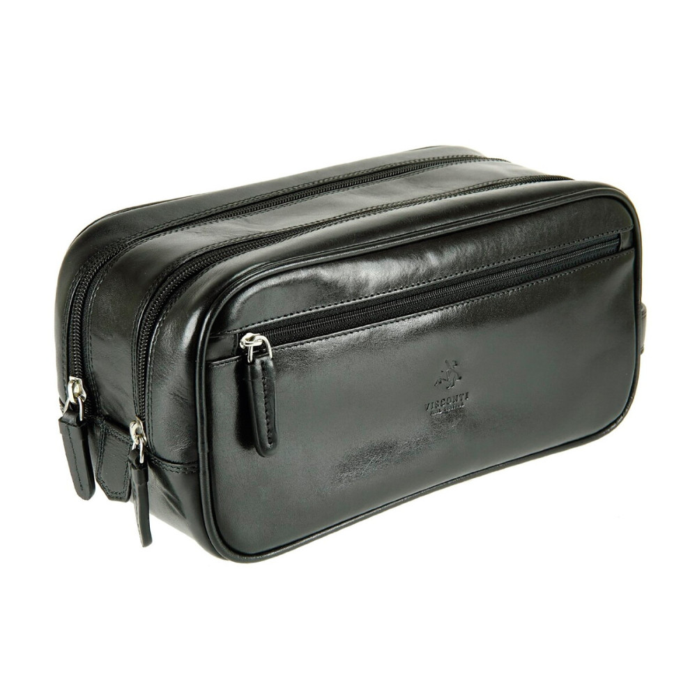 Мужской кожаный несессер Visconti MZ100 Naples (Black)