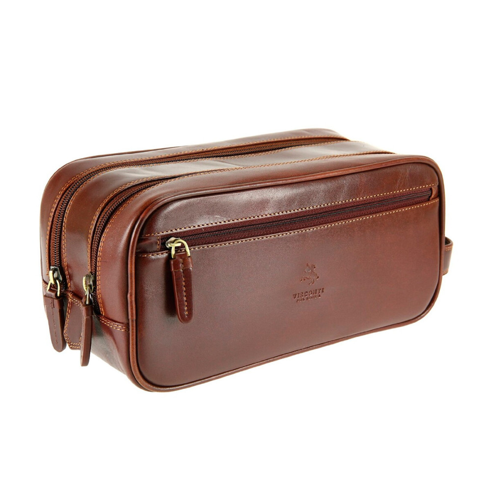 Мужской кожаный несессер Visconti MZ100 Naples (brown)