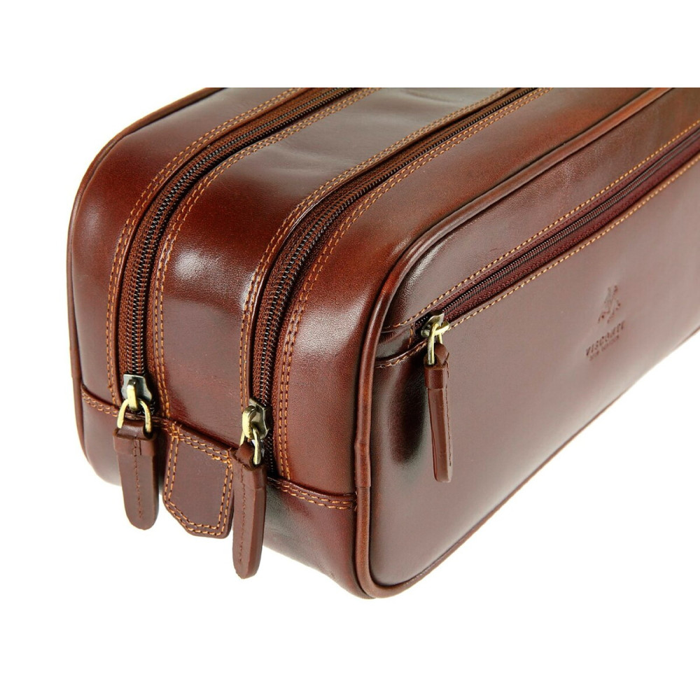 Мужской кожаный несессер Visconti MZ100 Naples (brown)