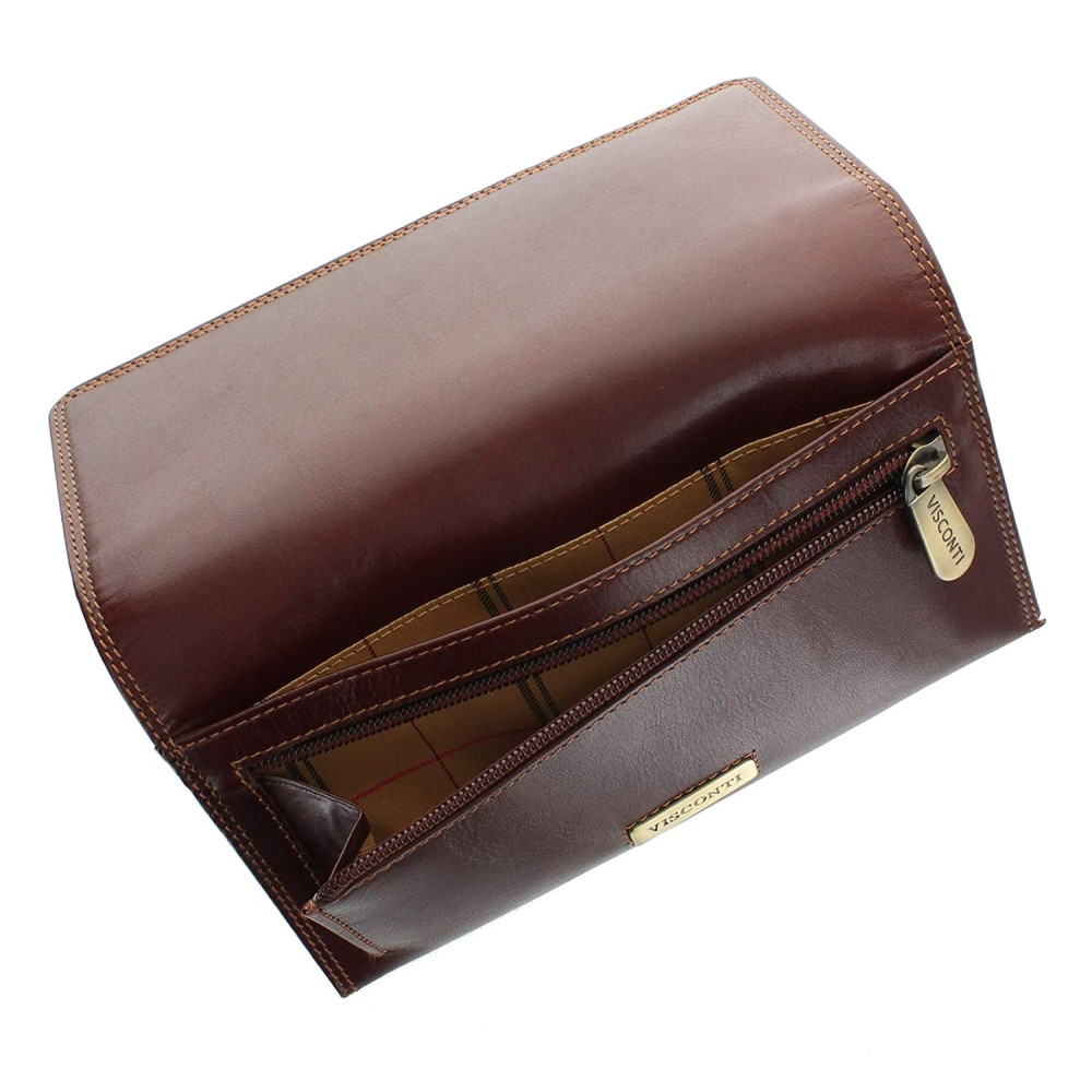Женский кожаный кошелек Visconti MZ10 - Florence (brown)
