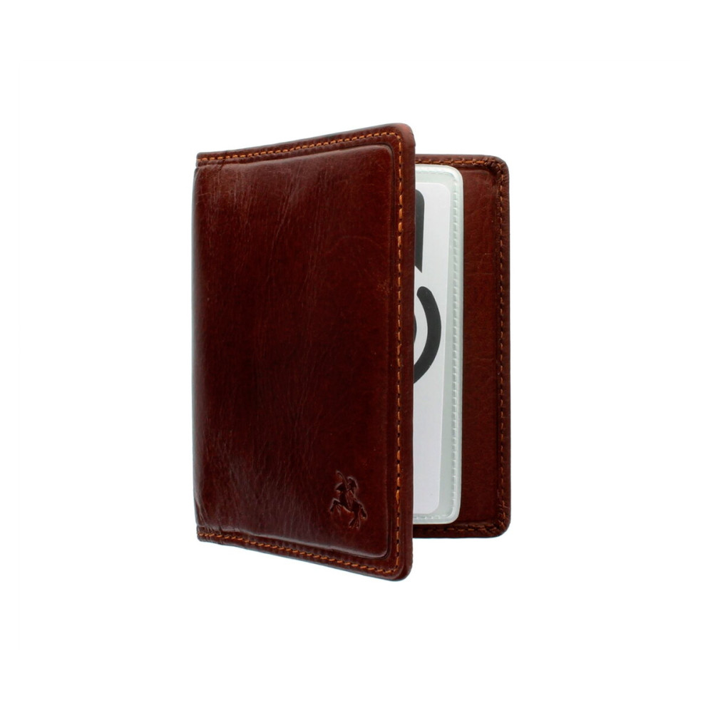 Кожаная кредитница-визитница с RFID Visconti TSC40 - Camper (tan) 