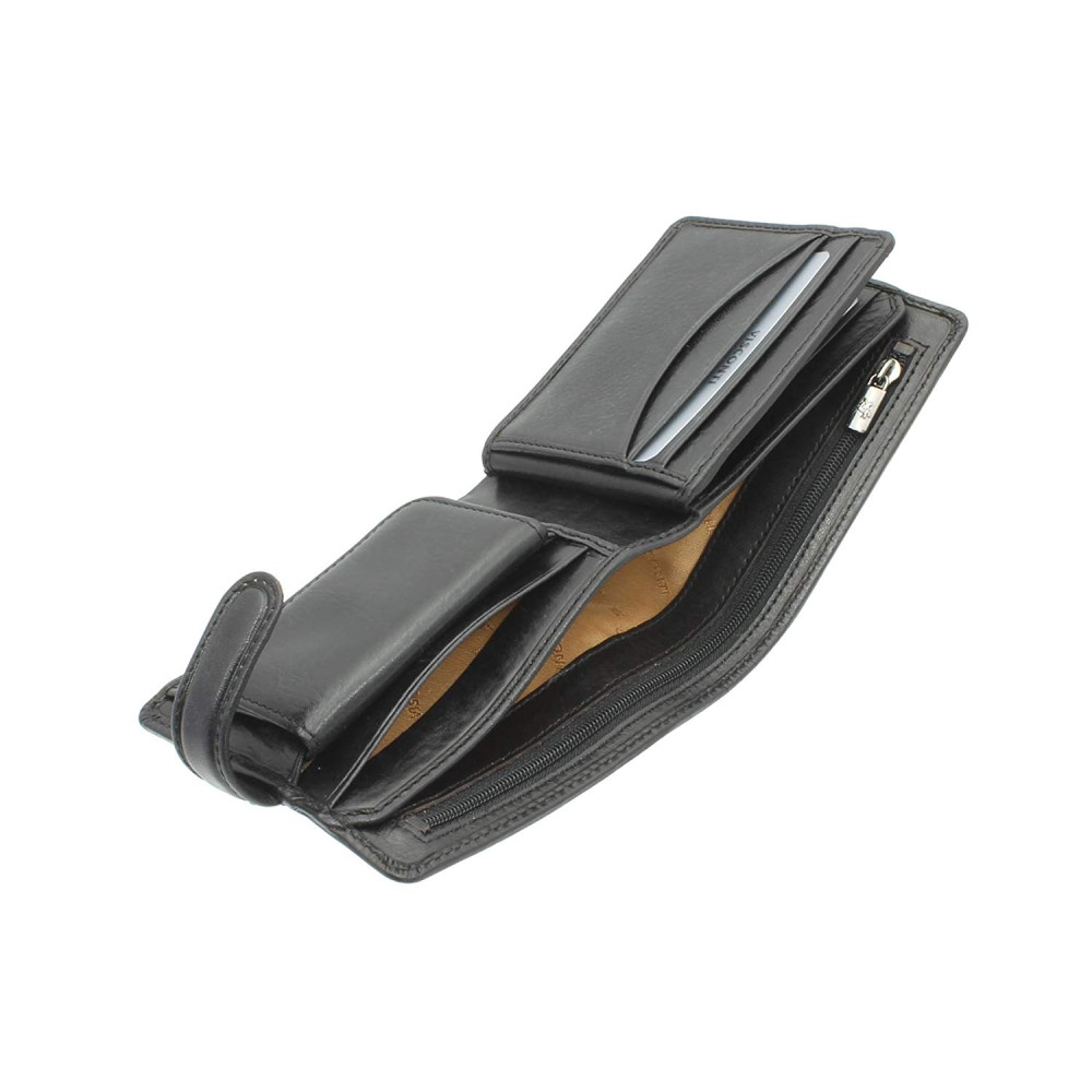 Мужской кожаный кошелек Visconti TSC42 с RFID Arezzo (Black) 