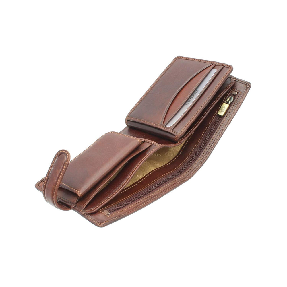Мужской кожаный  кошелек Visconti TSC42 с защитой RFID Arezzo (Tan) 