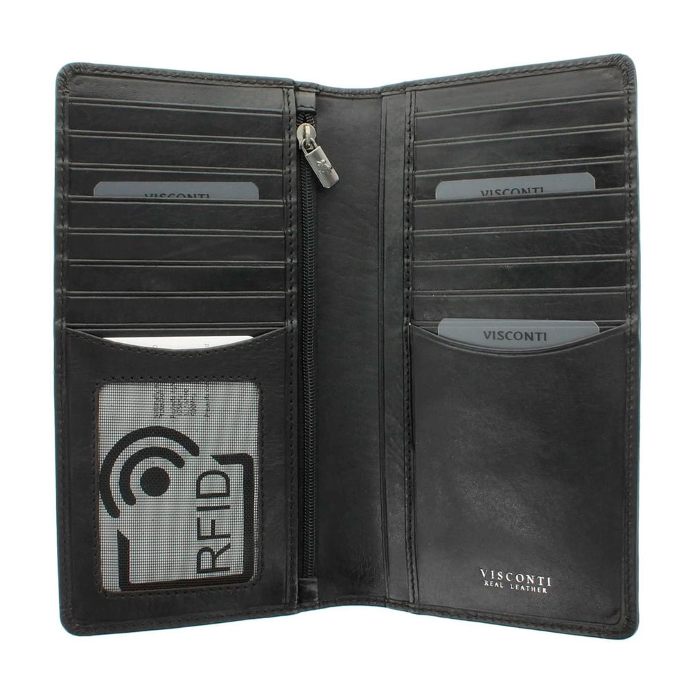 Мужской купюрник Visconti TSC45 с RFID Carrara (Black) 