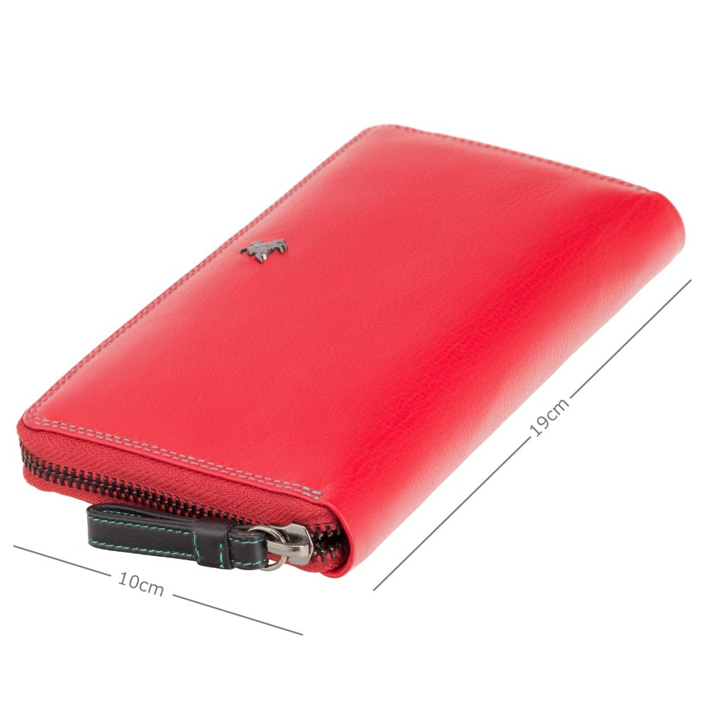 Женский кожаный кошелек Visconti SP33 с защитой RFID Iris (Red Multi)