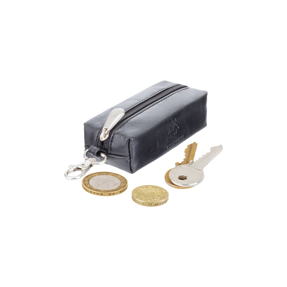 Кожаная ключница Visconti MZ18 - Prato (black)