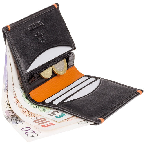 Чоловічий гаманець Visconti AP61 - Brig (Black/Orange)