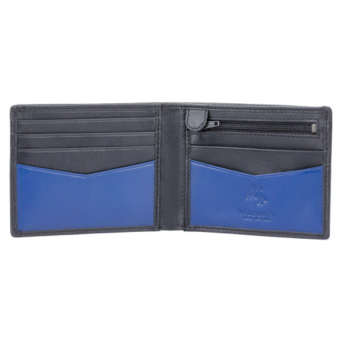 Мужской кожаный кошелек Visconti VSL20 с RFID - (Black-Cobalt) 