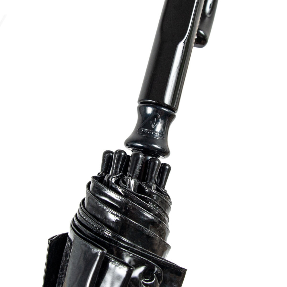 Женский прозрачный зонт-трость Fulton Birdcage-1 L041 Black (Черный)