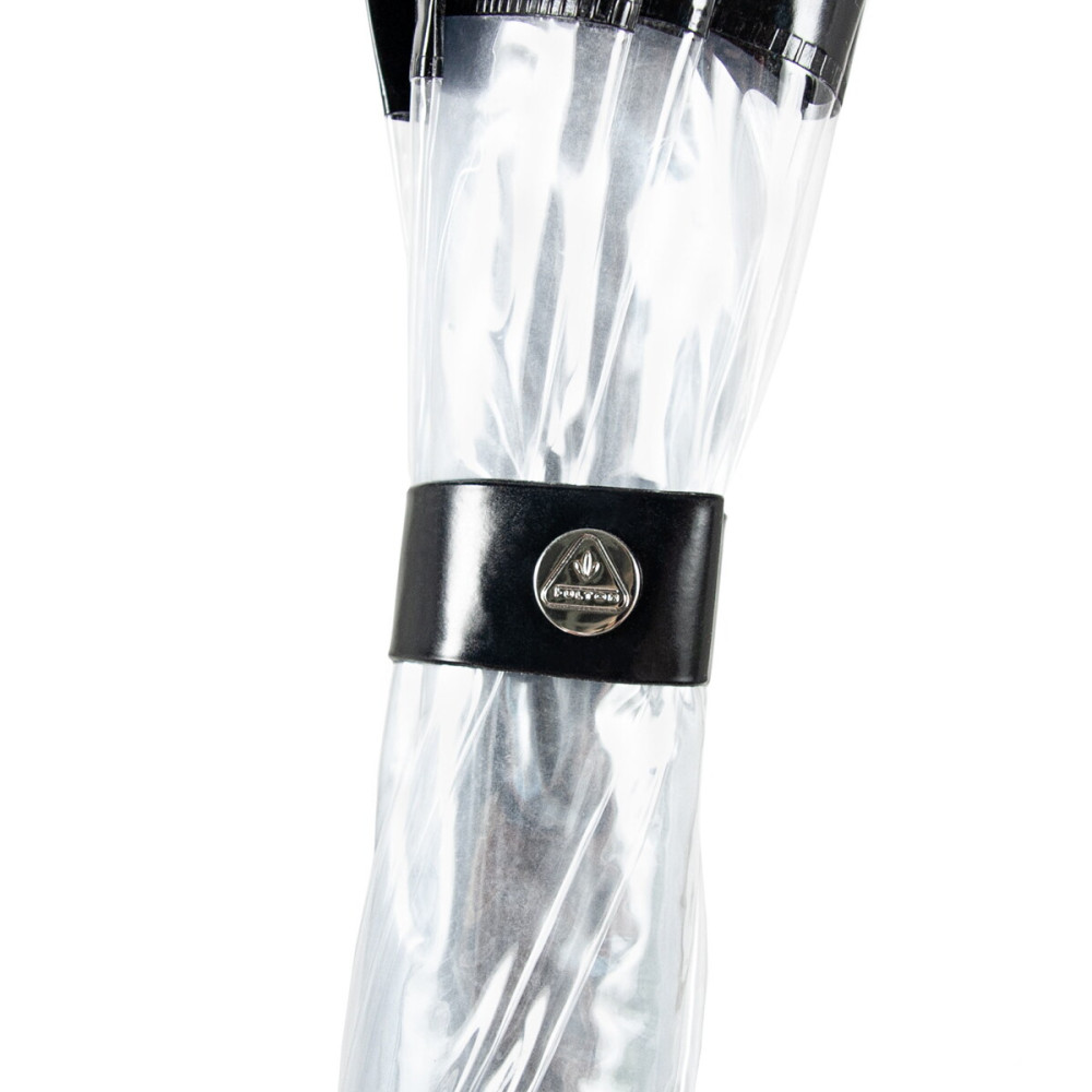 Женский прозрачный зонт-трость Fulton Birdcage-1 L041 Black (Черный)
