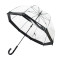 Женский прозрачный зонт-трость Fulton Birdcage-1 L041 Black (Черный)