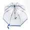 Женский прозрачный зонт-трость Fulton Birdcage-1 L041 Navy (Синий)