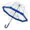 Женский прозрачный зонт-трость Fulton Birdcage-1 L041 Navy (Синий)