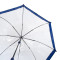 Женский прозрачный зонт-трость Fulton Birdcage-1 L041 Navy (Синий)