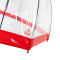 Женский прозрачный зонт-трость Fulton Birdcage-1 L041 Red (Красный)