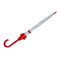 Женский прозрачный зонт-трость Fulton Birdcage-1 L041 Red (Красный)