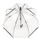 Женский прозрачный зонт-трость Fulton Birdcage-1 L041 Black White (Черно-белый)