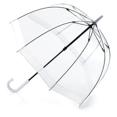 Жіноча прозора парасолька-тростина Fulton Birdcage-1 L041 White (Білий)
