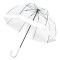 Женский прозрачный зонт-трость Fulton Birdcage-1 L041 White (Белый)