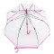 Женский прозрачный зонт-трость Fulton Birdcage-1 L041 Pink (Розовый)