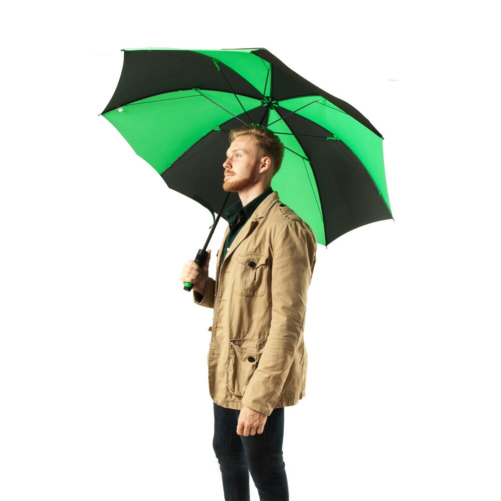 Зонт-гольфер Fulton Cyclone - S837 - Black Green (Черный/зеленый)