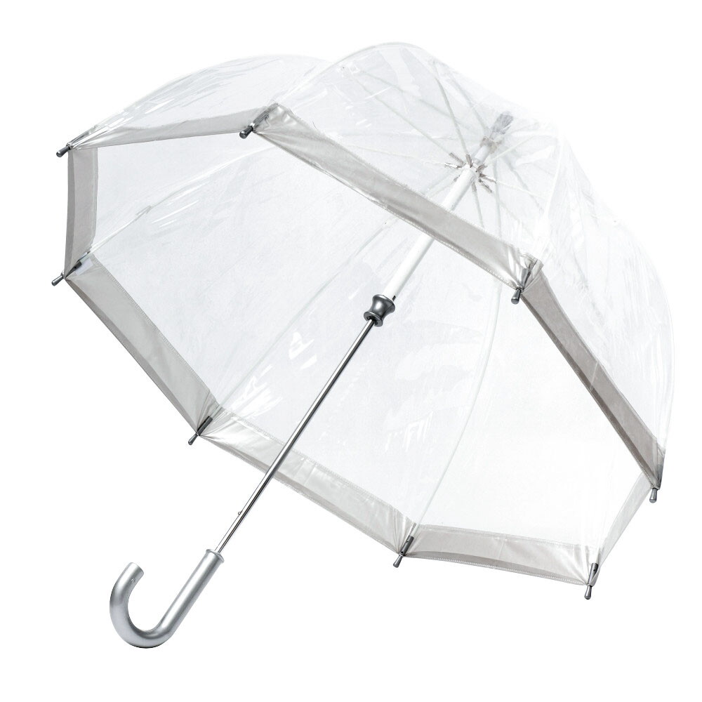 Детский прозрачный зонт-трость Fulton Funbrella-2 C603 Silver (Серебряный)