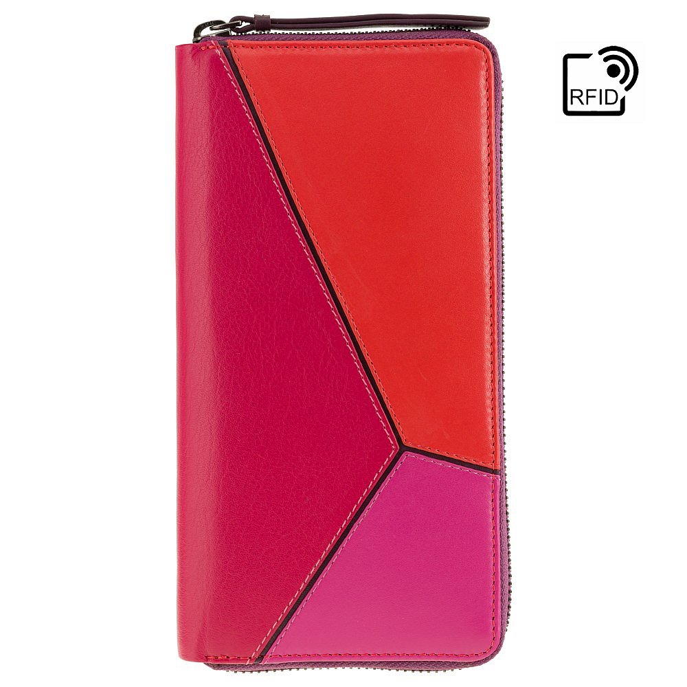 Женский кожаный кошелек Visconti BRC98 с защитой RFID Julia (Berry Kiss)