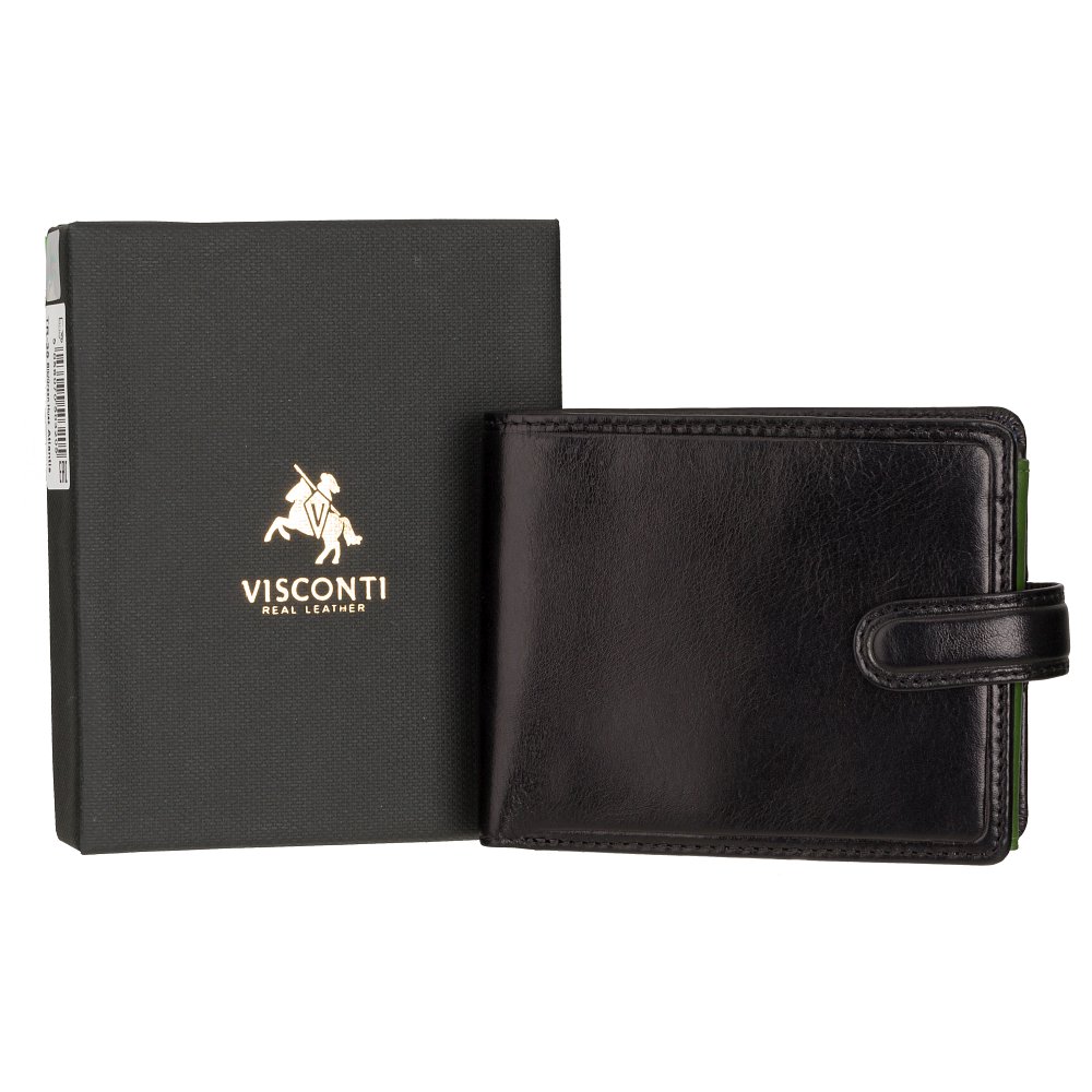 Чоловічий гаманець Visconti TR35 із захистом RFID Atlantis (Black-Green)