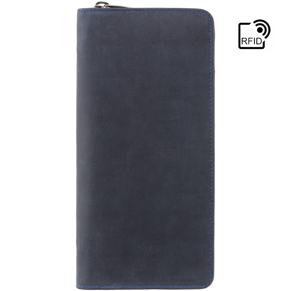 Чоловічий клатч (тревелер) Visconti 728 з RFID Wing (Oil Blue)