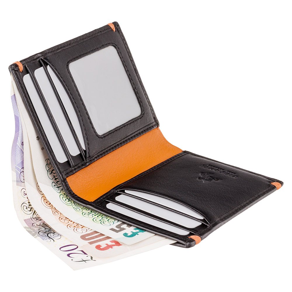 Мужской кошелек Visconti AP60 - Thun (Black/Orange) 