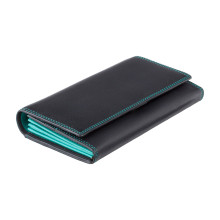 Женский кошелек Visconti CD21 с RFID Topaz (Black-Aqua)