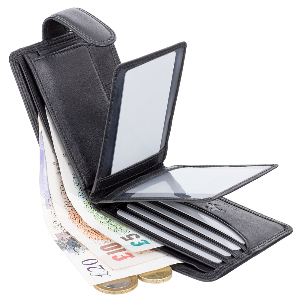 Чоловічий гаманець Visconti HT13 із захистом RFID - Strand (Black)
