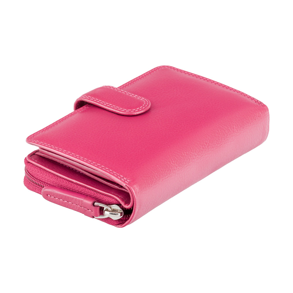 Шкіряний жіночий гаманець Visconti HT33 - Madame (fuchsia)
