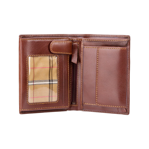 Мужской кошелек с монетницей Visconti MZ3 с RFID Milan (Brown)