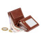 Мужской кожаный кошелек с монетницей Visconti MZ3 с RFID Milan (Brown)