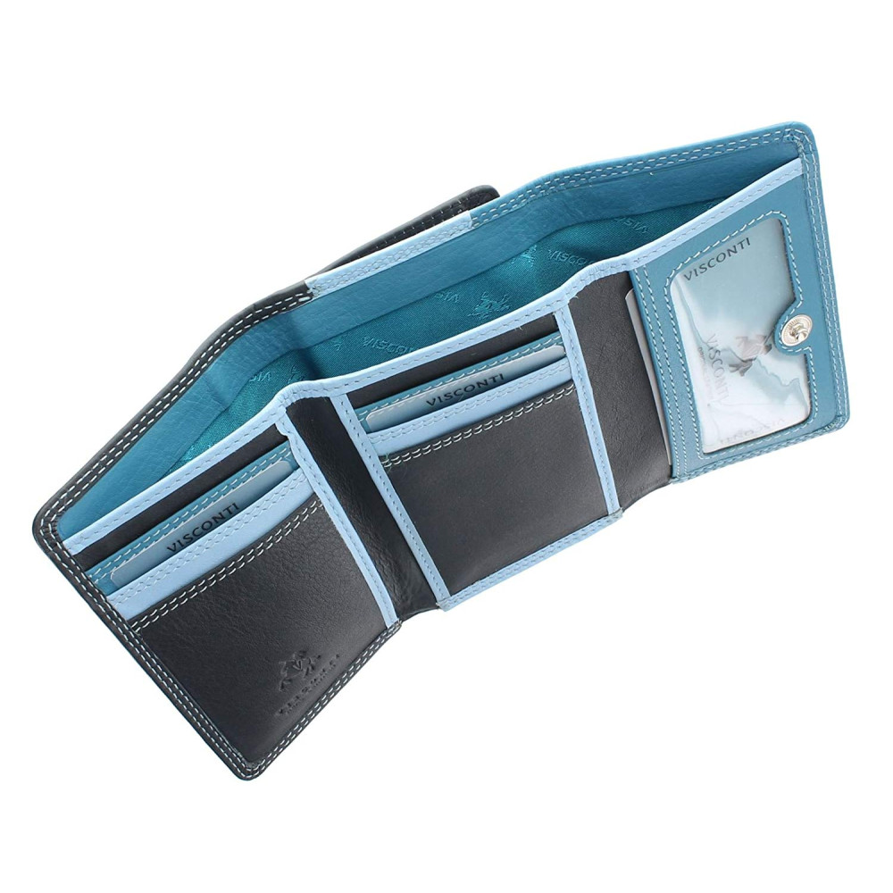 Женский кожаный кошелек Visconti RB39 Biola (Blue Multi)