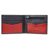Чоловічий шкіряний гаманець Visconti VSL20 з RFID - (Black-Red)