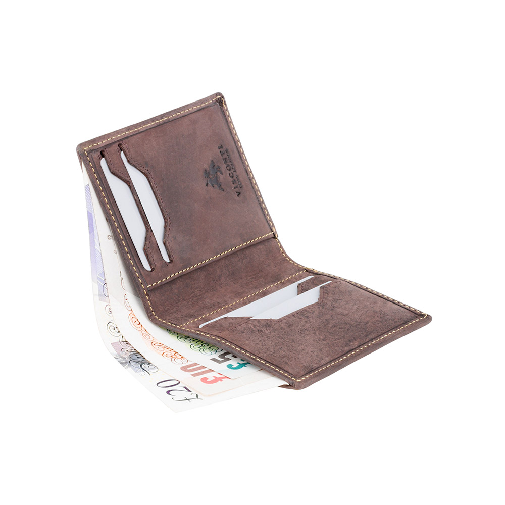 Мужской кожаный кошелек Visconti VSL26 с RFID  Jevelin (Oil Brown) 