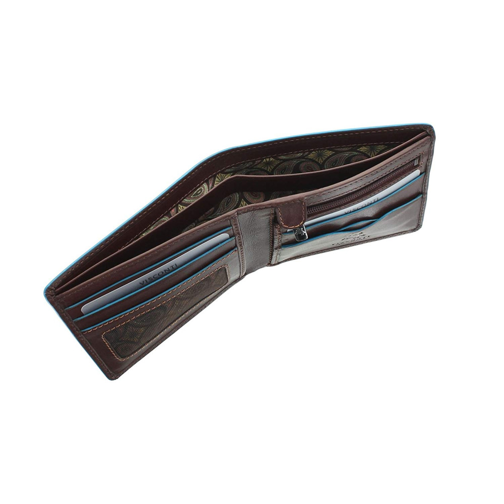 Мужской кожаный кошелек Visconti ALP85 с защитой RFID - Ozwald (Italian brown) 