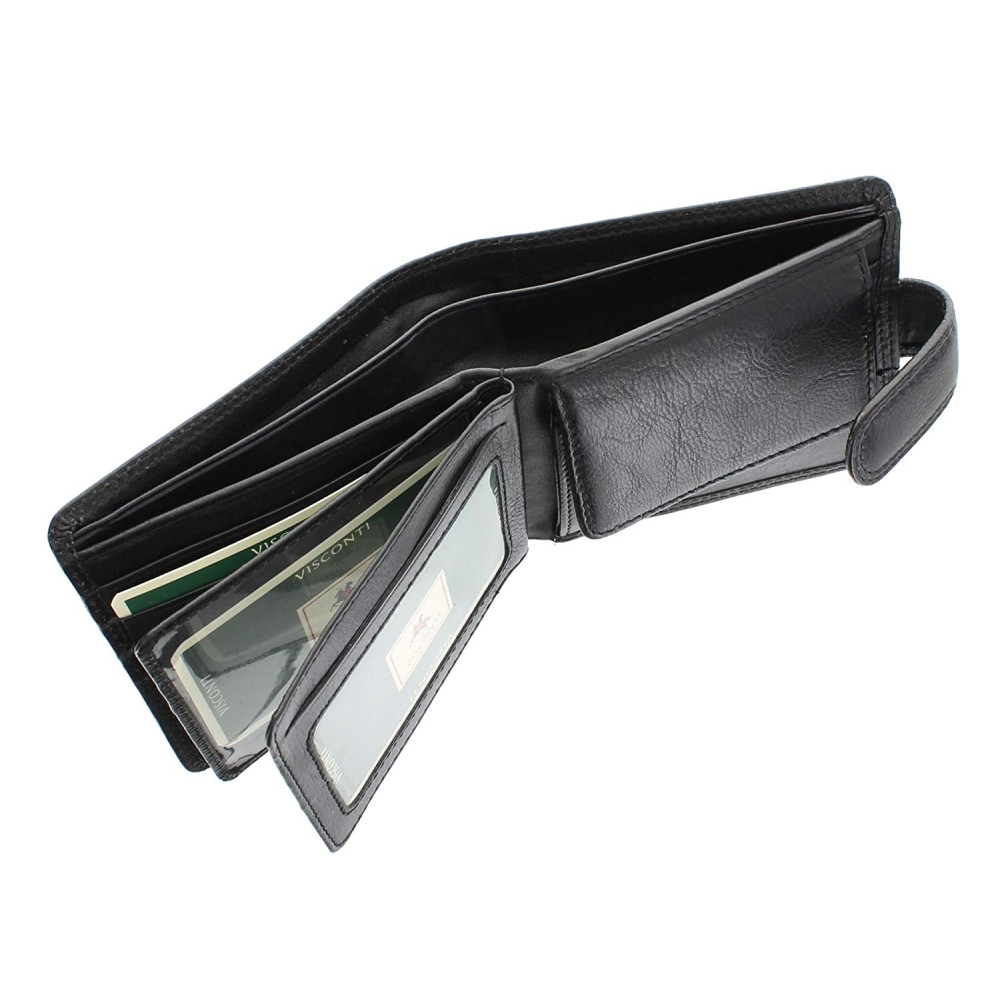 Чоловічий гаманець Visconti HT13 із захистом RFID - Strand (Black)