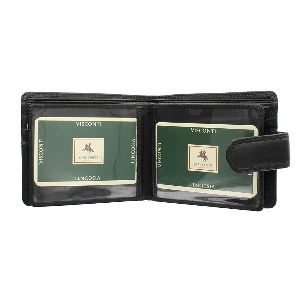 Чоловічий гаманець Visconti HT13 із захистом RFID - Strand (Black)