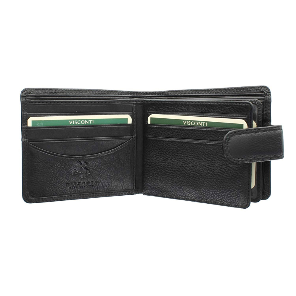 Чоловічий гаманець Visconti HT13 із захистом RFID - Strand (Black)