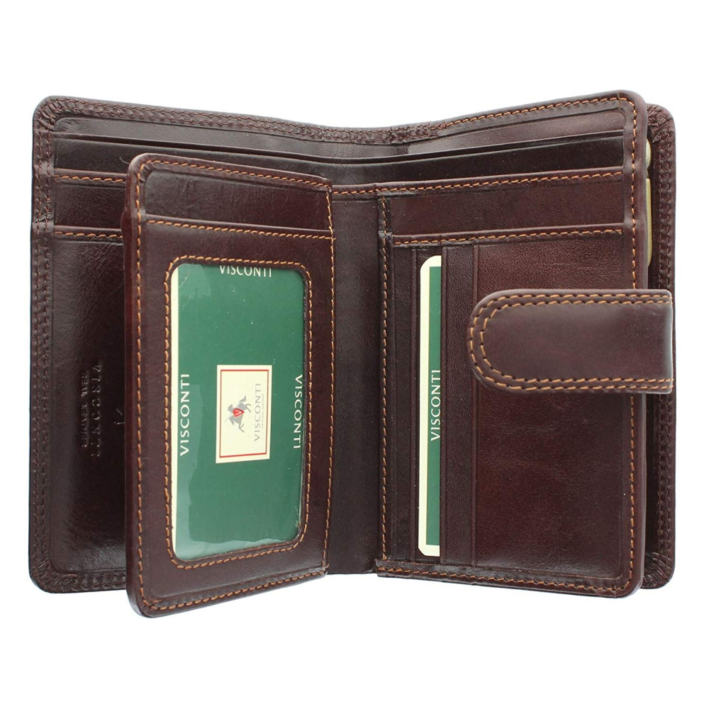 Шкіряний жіночий гаманець Visconti MZ11 Venice (Brown)