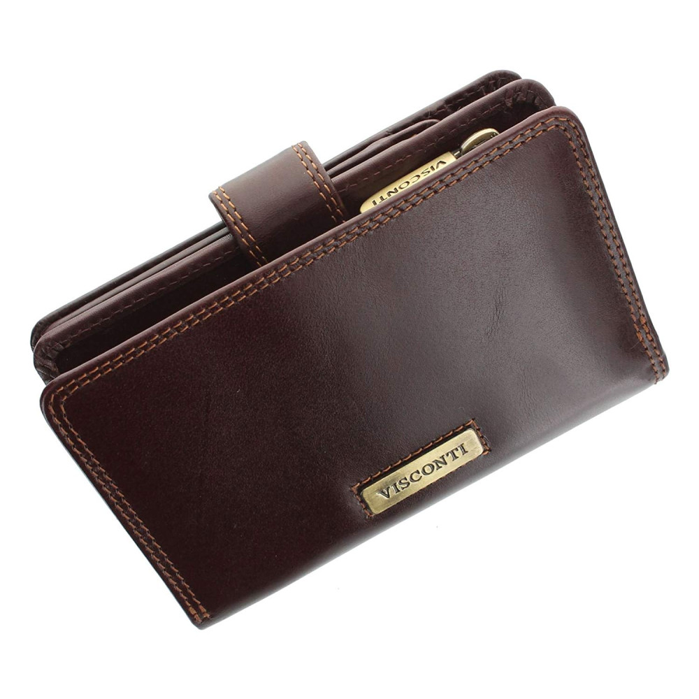 Шкіряний жіночий гаманець Visconti MZ11 Venice (Brown)
