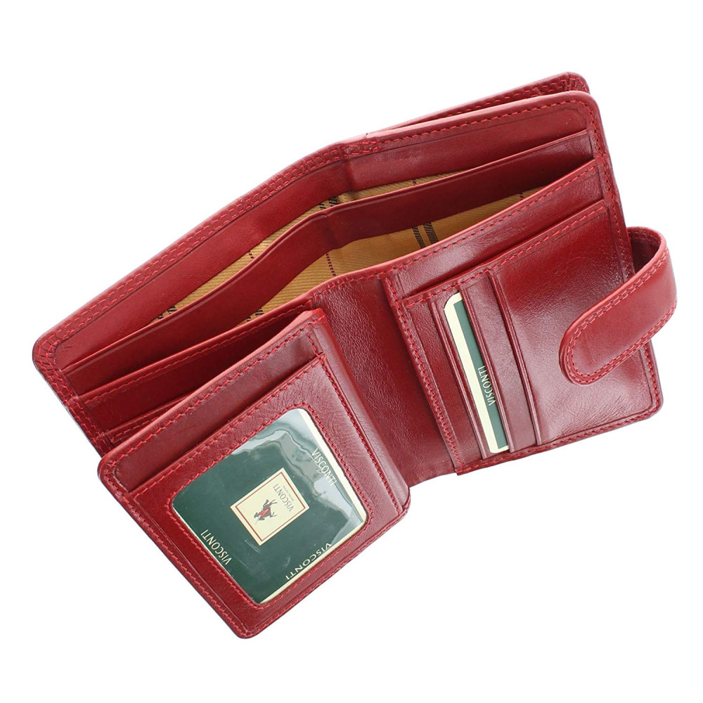 Шкіряний жіночий гаманець Visconti MZ11 Venice (Red)
