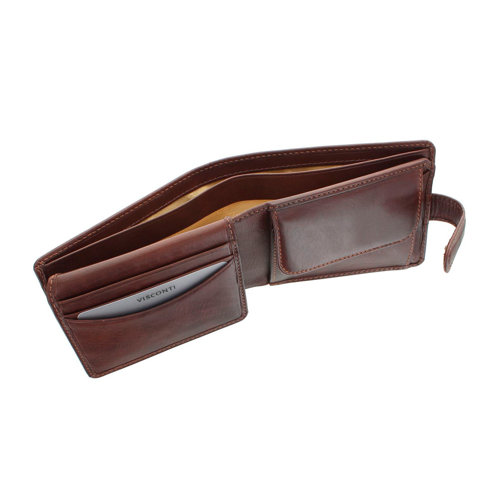 Мужской кожаный кошелек Visconti TSC48 с защитой RFID - Filipo (tan) 