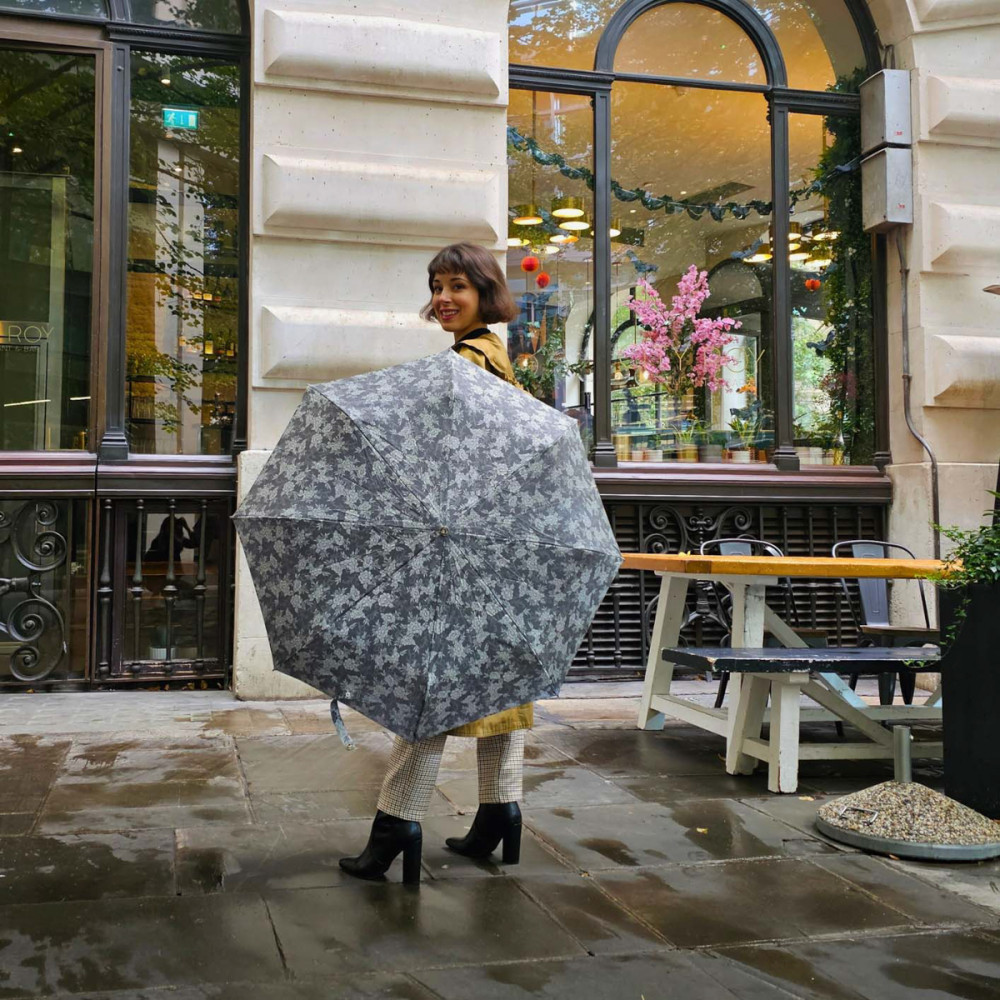 Женский механический зонт Fulton Diamond L852 Marquise Jacquard Floral (Маркиза)